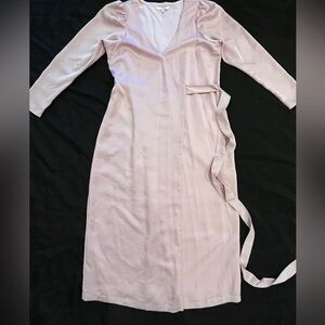 WAYF Pink Wrap Dress